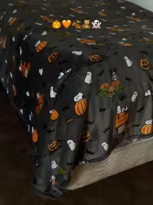 This is cutest Halloween blanket I ever bought😍 #halloween #blanket #halloweenblanket 
