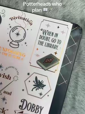 The stickers are so fun #harrypotterplanner #returntohogwartsplanner #potterheads #weeklyplanner #planner2027 @ConQuest Journals, Inc. 