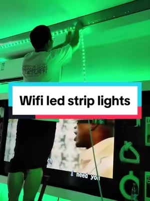 Es muy recomendable comprar esta tira de luz Wifi controlada por voz, que es súper rentable.✨😍👇🏻🚀🔥🔥🔥#luces #lucesled #ledlightstrip #alexa #led 