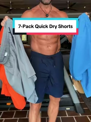 This 7-pack of men’s quick-dry shorts is soft, lightweight, and breathable, making them perfect for the gym, walking, travel, or everyday wear. The zipper pockets keep your valuables secure, so you don’t have to worry about your phone or keys falling out while you’re on the move. Great comfort, practical features, and enough pairs to last all week. #mensshorts #workoutshorts #quickdryshorts #mensstyle #gymwear 