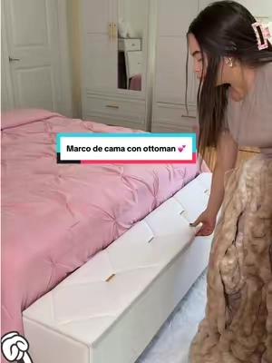 Woo me encanta este nuevo diseño marco de cama con ottoman incluido 🤌✨gran capacidad de almacenamiento diseño funcional 💕🤌👆corre por el tuyo ya quedan pocas unidades 🔥#bedroom #cama #storage #bed #organizedhome 