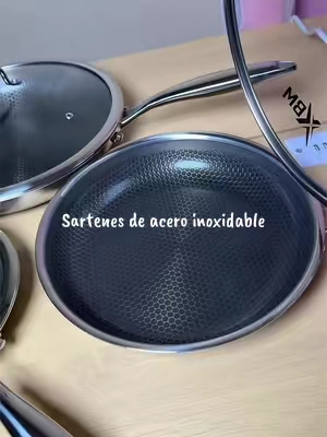 Set de sartenes de acero inoxidable a un buen precio #sartenes #aceroinoxidable #sartenesantiadherentes #tiktokshopsummersale 