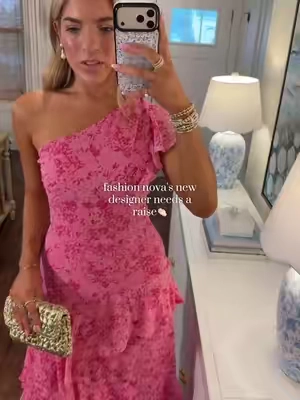 So classy and AFFORDABLE! Perfect for a wedding, party, or vacation! 😍 quality is 10/10 too! Wearing size M and I'm 5'9!🤍🌷 ##weddingguestdress##affordablefashion##boujeeonabudget##formaldress##fallfashion