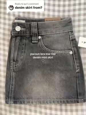 Replying to @qui name: piper  denim gray micro mini skirt from @pacsun (size 23)