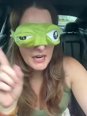 This silly eye mask is definitely a need not a want, if you have a trip coming up, you’re gonna want to wear this to get a good laugh #silly #eyemask ##sleepmask