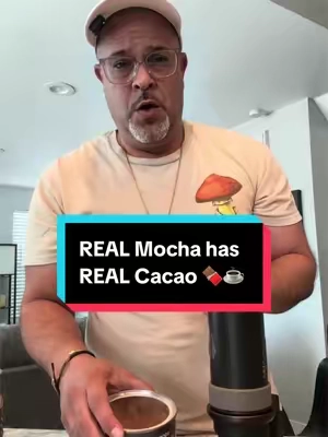 REAL Mocha has REAL Cacao 🍫☕ zero cocoa flavoring + heart-healthy flavanols, ashwagandha for calm energy,  and Maca root for sustaining energy with no sugar crash #cacao #mocha #espresso #adaptogens #morningroutines 