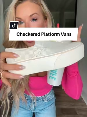okayy I am obsessed with these platform checkered vans. So comfortable, they are neutral and go with 👏🏻🙌🤍 @Tillys @vans #VANS #PLATFORMVANS #sliponshoes #shoes #vansshoes 