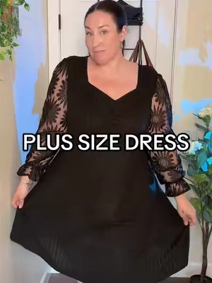How flattering and unique is this I love it #plussizefashion #plussizedress #sweaterdress #thanksgivingdress #fallfashion 