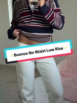 Low rise, straight leg, and that effortless early 2000s fit. These white jeans are such a vibe. #NoWaistPants #LowRiseJeans #WhiteJeans #Y2KStyle #TikTokShop
