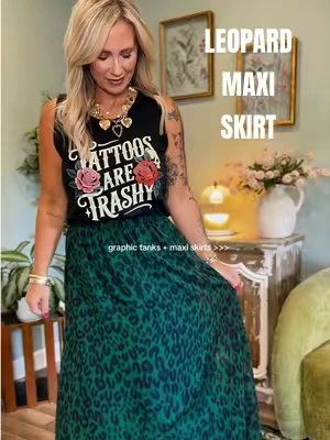 One skirt, so many ways to style it. 🐆 #maxiskirt #outfitinspo #leopardprint #skirtoutfit #dealdrops 