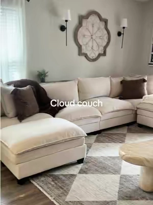 My 6 month cloud couch update ☁️ Still obsessed 😍 #cloudcouch #homefurniture #couch #homedecor #sofa 