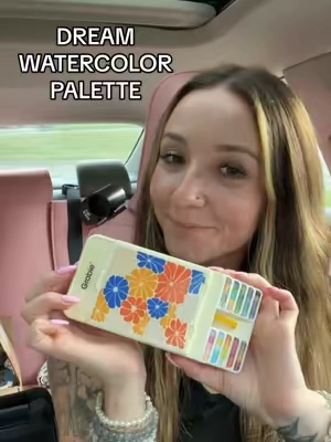 Watercolor travel palette by Grabie! #watercolor #painting #paint #TikTokshopbacktoschool #giftideas 
