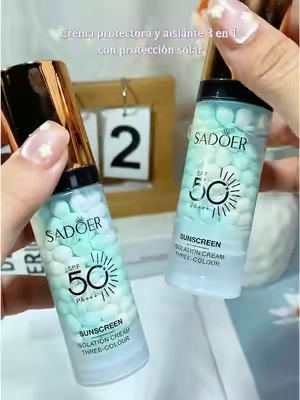 Esta pequeña botella es suficiente para ahorrarte la mayor parte de los pasos de preparación antes de salir.#sunscreen #primer #spf50 #beauty #sohochic 
