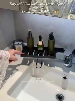 Such a simple little thing, but it actually made my bathroom and Bedroom feel way less messy. 💕✨ And free shipping straight to your door free only today ✅😎#HomeHacks #Homefinds #TikTokshopbacktoschool  #OrganizationHacks #decerk