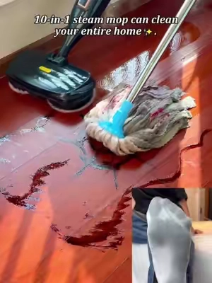 This is a high-temperature steam mop that can quickly polish your floors and kill bacteria. It's truly a great helper for household cleaning! #tiktokshop #steamcleaning #payday #summerwins #steammop 