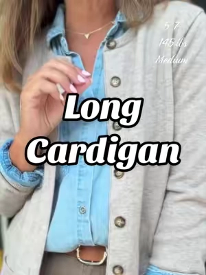 Long cardigan - polyester blend #longcardigan #cardigan #fashionover50 #TikTokshopbacktoschool #tiktokshopcreatorpicks 