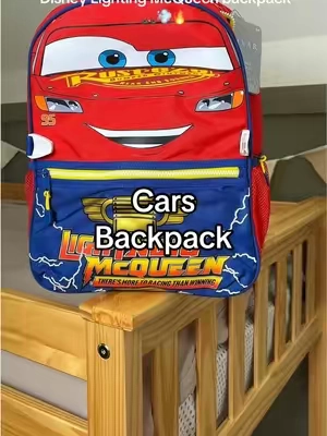 He’ll only be obsessed with McQueen for so long 🥹 #lightningmcqueen #backpack 