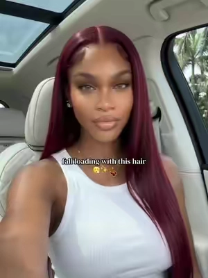 Love this black cherry color 😍🍒 @UNice Hair  #fyp #redhead #unicehair #fallhaircolor #grwm  