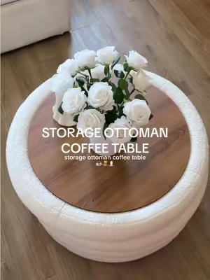 so aesthetic and practical 🥹 love this new addition so much! #coffeetable #ottoman #storageottoman #coffeetablestyling #hometok 