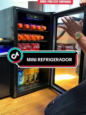 Mini Refiegerador para 130 latas de bebidas genial para esta temporada #minirefridge #tiktokshopcreatorpicks #homegadgets #minirefrigerador #BacktoSchool 