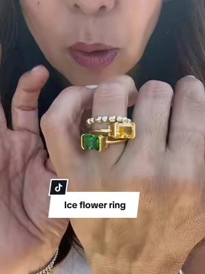 Replying to @Shopping with Diana🗝️ Elegant and stylish this rectangle 4 carat ice flower ring will be your new statement piece !! you choose your finish ! #eastwestring #summervibes #tiktokshopcreatorpicks #iceflowerring #spotlightfinds  @Prome Jewelry 