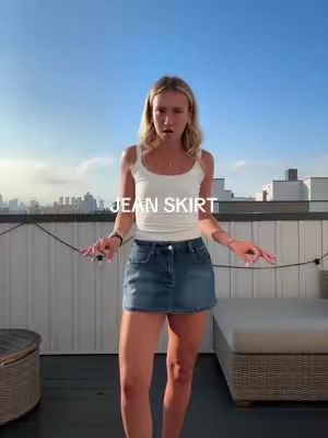 #tiktokshop #tiktokshopfinds #jeanskirt #jeanskirtoutfit #summeroutfit 