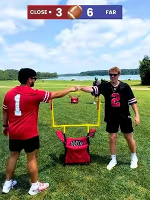 First team to 21 takes it! 🏈🙌🏼 Send this to the buddy you’re running this with! 👇🏼 #qb54 #nfl #football #tailgate #espn 
