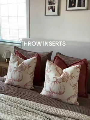 the affordable throw pillow inserts i’ll recommend over and over 🤍 fluffy, supportive, and they keep that perfect pillow chop. #throwpillows #pillows #pillowinserts #decorativepillows #throwinserts      