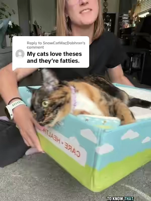Replying to @SnowCatMacDobhran glad to hear these scratchers work for the chonks too! #catscratcher #scratcher #catbed #sohochic #BackToSchool 