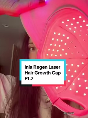 Another benefit of using this red light therapy cap from @INIA Official is not needing to use as much dry shampoo! It’s only been about 4 1/2 weeks of using the red light therapy hat and I’m already seeing meaningful results! Now that I increased wearing it to every day instead of every other for 10 min I’m excited to see what happens next! As always individual results may vary and like with everything else in life consistency is everything! #inia #redlighttherapy #hairloss #hairgrowth #perimenopause 