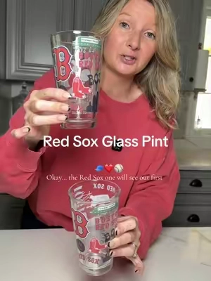 The perfect game day glass for every Red Sox fan. ❤️⚾  #TikTokShopCreatorPicks #RedSox #GlassCup #qvcloyaltyprogram #snowglobe  