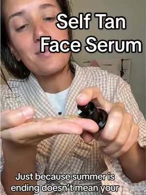 This serum makes it so easy to keep a tan all year long! #selftan #selftanner #beautybyearth #faceserum 