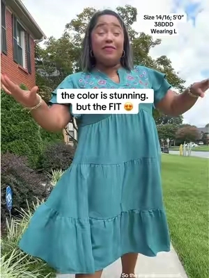 Ultra comfy. Flattering. Does not cling to the belly or hips. Large bust friendly. Modest. Pockets. I’m wearing a size L. #tiktokshopcreatorpicks #midsizefashion #backtoschool #TikTokshopbacktoschool #size14style @BloomChic 