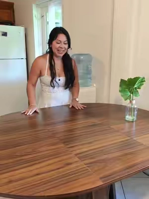 Aesthetic affordable dining table 😍 @Sweetcrispy Official #diningtable #expandabletable #extendingtable #table #tiktokshopcreatorpicks 