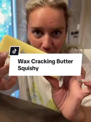 🧈 So satisfying to squish! This ultra-soft crispy butter squishy has a crunchy outer shell with a slow-rise center that's perfect for stress relief and ASMR.💛✨ #sensorytoy #Squishy #FidgetToy #ASMR #waxcracking 