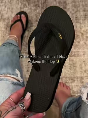 @vans Makena flip flop sandal 🖤✨ #flipflop 