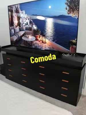 Gavetero de madera, organizador de ropa, cómo ampliar el espacio de una habitación, mesa para televisor #summerwins #tiktokshopsummersale #tvstand #gavetero 