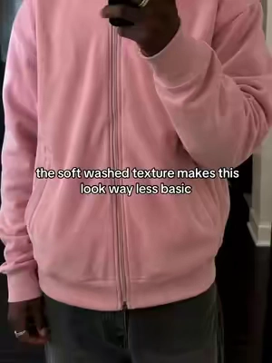 simple piece but it still got something going on #ziphoodie #pinkhoodie #menshoodie #mensfashion #fitcheck 