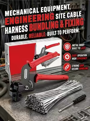 Stop rummaging through messy hose‑clamp boxes or wasting disposable zip‑ties. This all‑in‑one kit tightens, trims and releases metal ties for all your garage DIY jobs. Grab before price goes up! #CarRepairTools #GarageEssentials #StainlessSteelZipTies #DIYAutoRepair #MechanicTools   