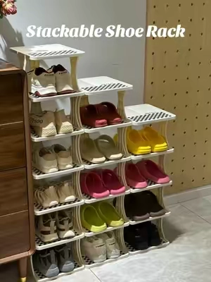 Vertical order = visual peace. #shoerack #storage  #CleanTok #organization #TikTokshopbacktoschool 