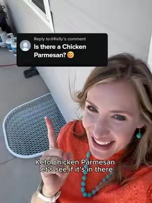 Chicken Parmesan? Let's see if it's in here Okay wait… Chicken Parmesan is actually in the keto cookbook. Crispy chicken, marinara, melty cheese, macros, and step-by-step instructions all in one place. This one is worth saving. #keto #ketorecipes #chickenrecipe #lowcarbrecipes #cookbook