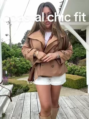 A cropped trench coat for the petite girlies 💅🏼 #petitefashion #trenchcoat #trenchcoatoutfit #fallfashiontrends #falloutfits 