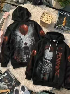 Halloween Horror Classic Villains Pullover Hoodie With Front Kangaroo Pocket #halloween #horror #vintage #hoodie #tiktokmademebuyit 