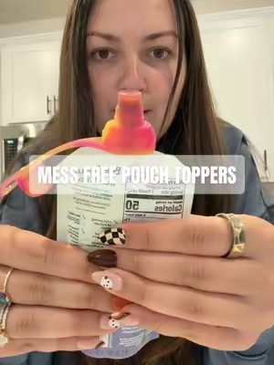 Replying to @K&J tunes🩵 just like the leak proof cups - nothing comes out unless they suck on it! #toddlerhack #toddlermom #pouchtoppers #TikTokshopbacktoschool #backtoschool 