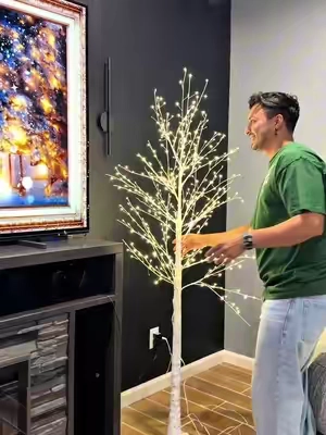 Me llegó este arbolito de navidad está perfecto para decorar me encanta las luces que trae y es bastante grande 