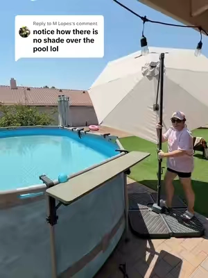 Replying to @M Lopes shade wherever you need it #cantileverumbrella #umbrella #shade #offsetumbrella #tiktokshopcreatorpicks 