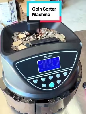 This is the way to count all your coins 👀 #CoinSorter #CashHandling #SmallBusinessTools #MoneyCounting #VEVORTools @Haidee_Collab @VEVOR Store 