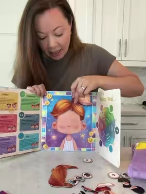 Learning emotions toy with magnetic face #emotionalintelligence #emotions #book #kidsbook #learning 