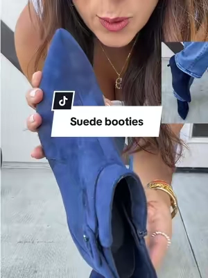 Faux suede super comfy kitten heel boots! So many colors! #suedekittenheelboots #anklebooties #tiktokshopcreatorpicks #tiktokshopnewarrivals #kittenheelbooties 