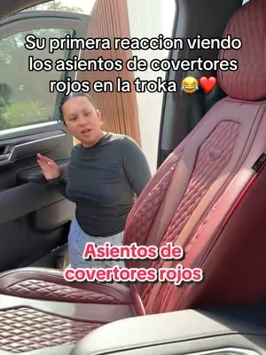 No podia creer que eran asientos de covertores rojos 😂❤️ #coverado #redseatcovers #redseats #redinterior #carinterior 